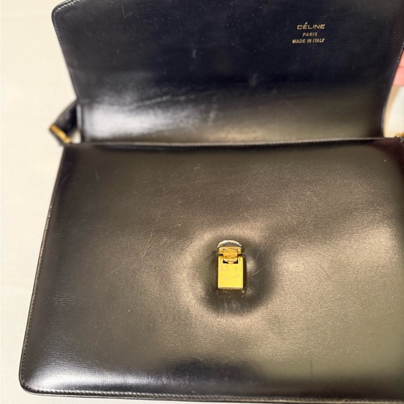 Vintage Céline Horse Carriage Shoulder Bag Black Box Leather - Picture 8 of 10